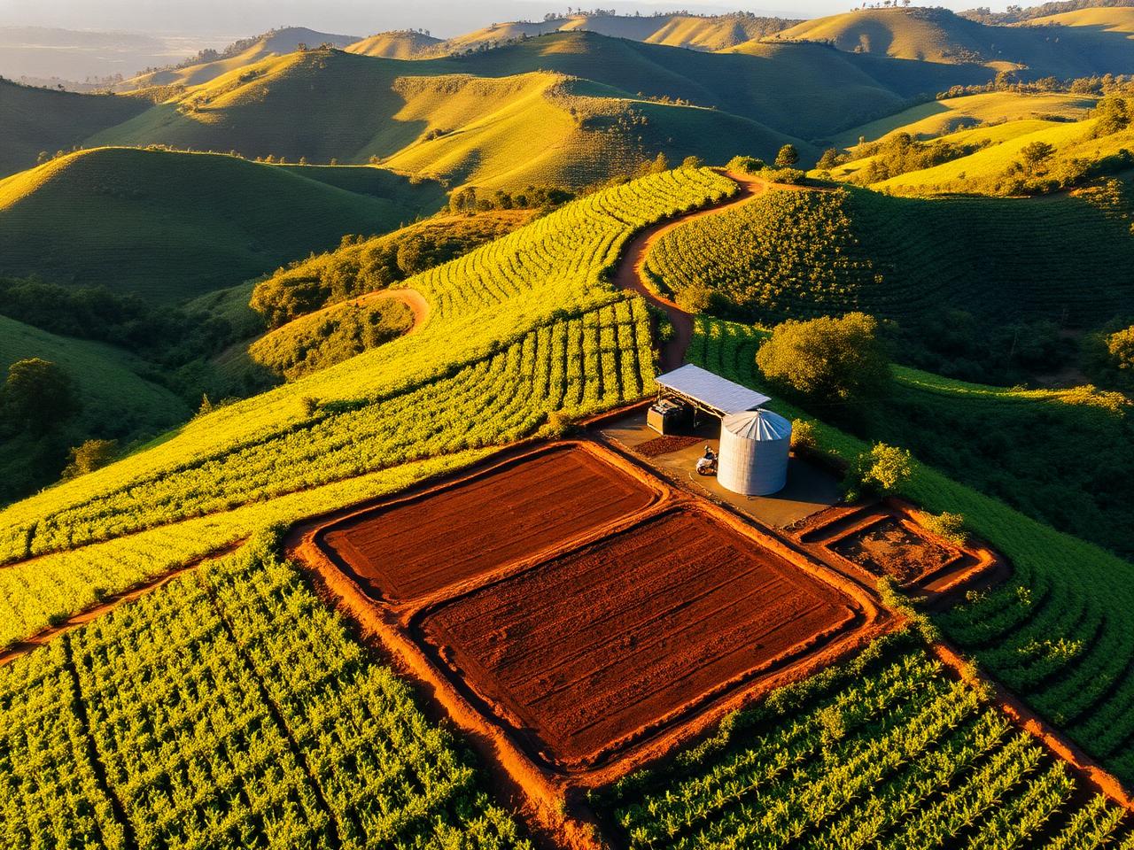 Aerial view of Golden Insect facility in Rwanda